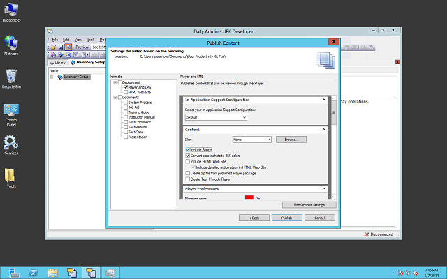 Screen image of this step