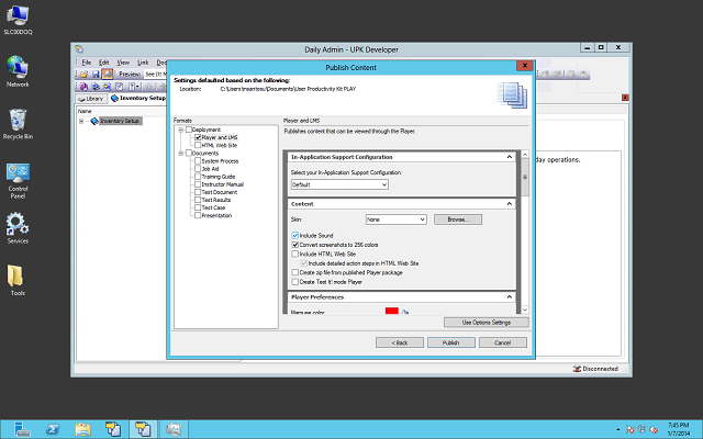Screen image of this step