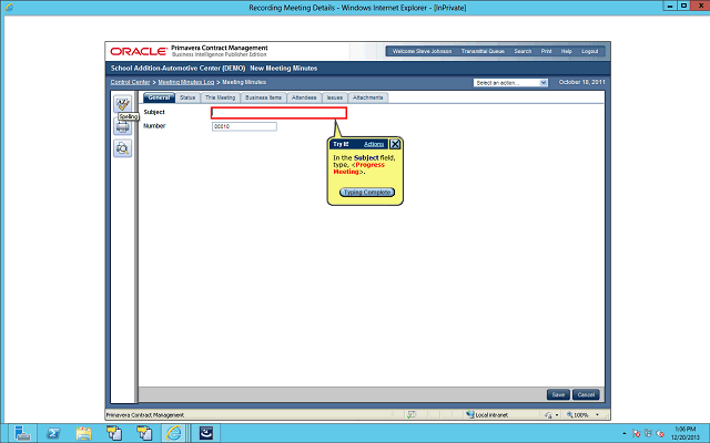 Screen image of this step