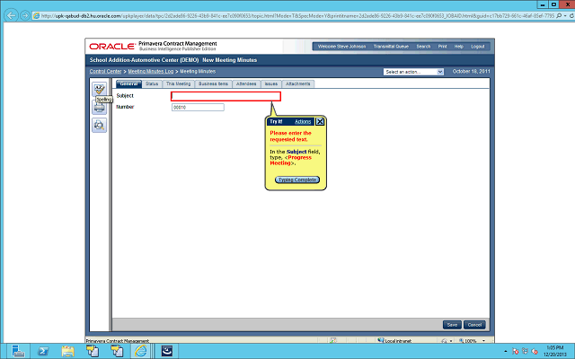 Screen image of this step