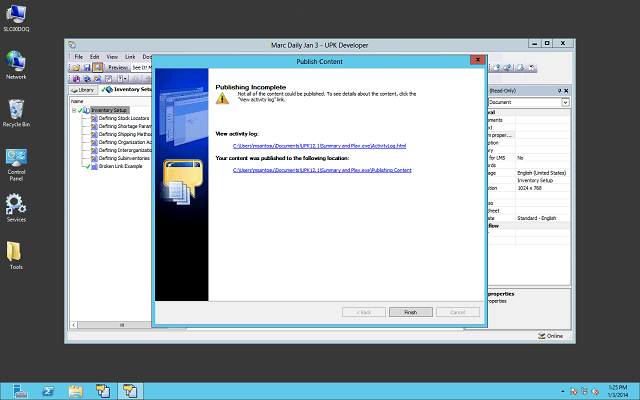 Screen image of this step