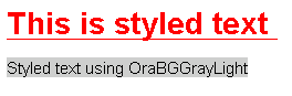 Styled text