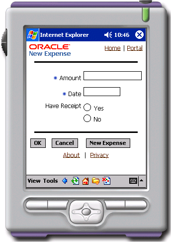 UIX XML rendered in PDA