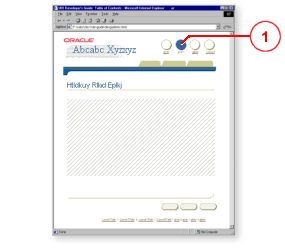 Page layout with global button navigation