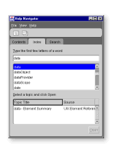 Table of Contents Tabs in OHJ