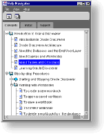 Table of contents tab