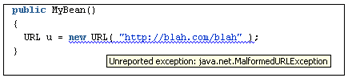 Unreported exception in Code Editor