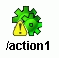 action icon with overlay