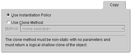 This figure shows the Copying tab.
