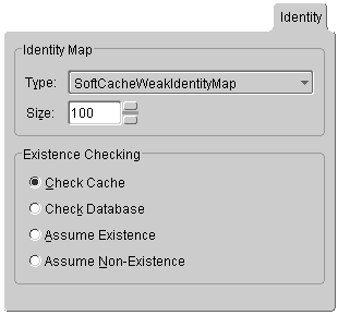 This figure shows the Identity tab. 
