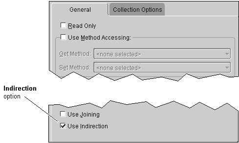 This figure shows the General tab of a sample mapping, with the Use Indirection option selected.