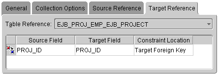 This is the text description of mmtarget.gif.
This figure shows the Target Reference tab of a many-to-many mapping.