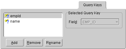 This figure shows the Query Keys tab.