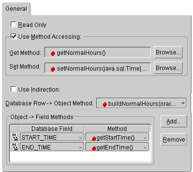 This figure shows the General tab for a transformation mapping.