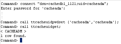 call ttcacheuidpwdset