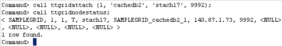 ttGridNodeStatus after attach