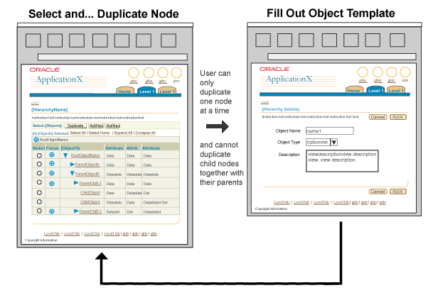 Duplicate Node Flow Option 1 (View-Only HGrid)