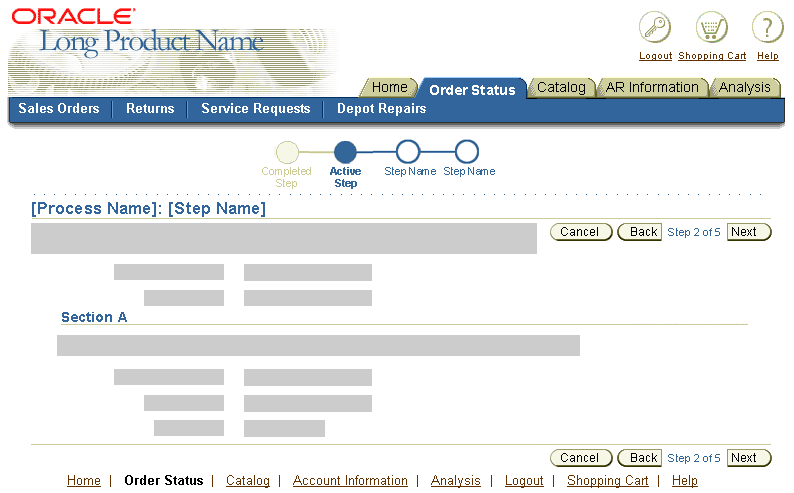 Step by Step Template within a Tabbed Application