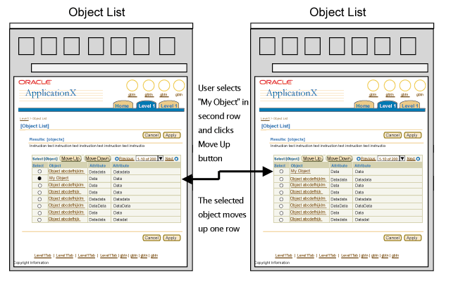 Move Row Using Selection-Dependent Table Buttons Flow