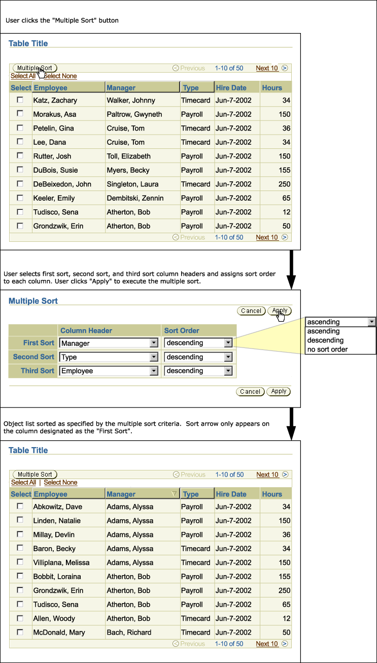 Sort by Multiple Columns Flow (Close-Up)