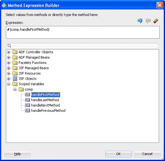 Business Components from Tables wizard clicking the Query button