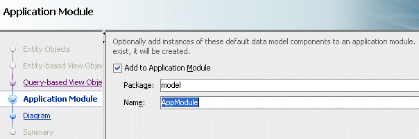 Application Module step