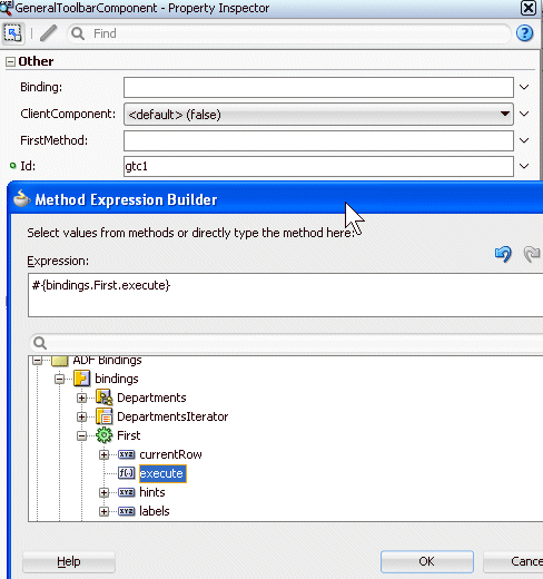 Selecting Master-Detail --> ADF Master Form, Detail Table